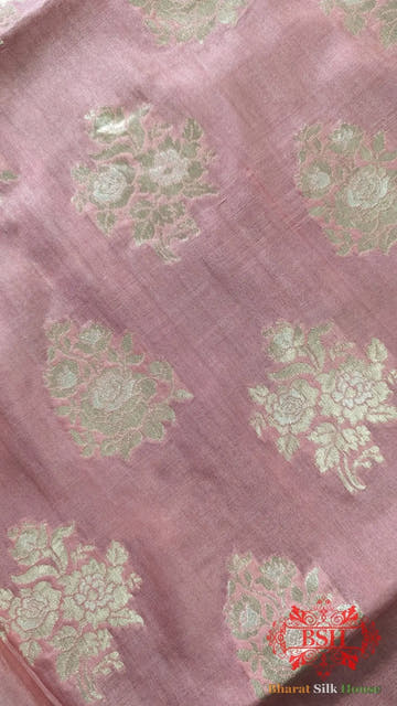 Gazari Pure Banarasi Handwoven Katan Silk Dupatta - Bharat Silk House Pure Silk Dupatta