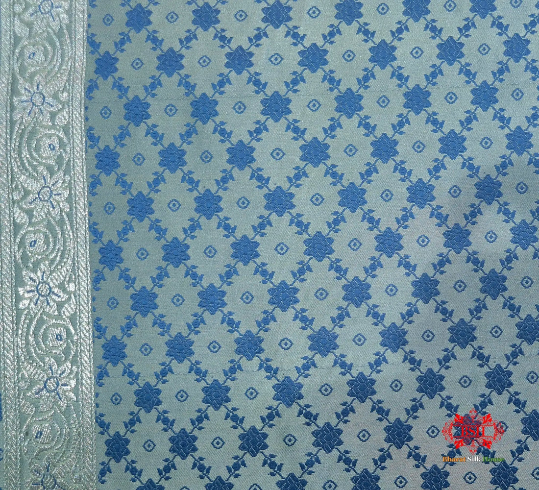 Gray Single Zari Tanchoi Silk Saree - Bharat Silk House