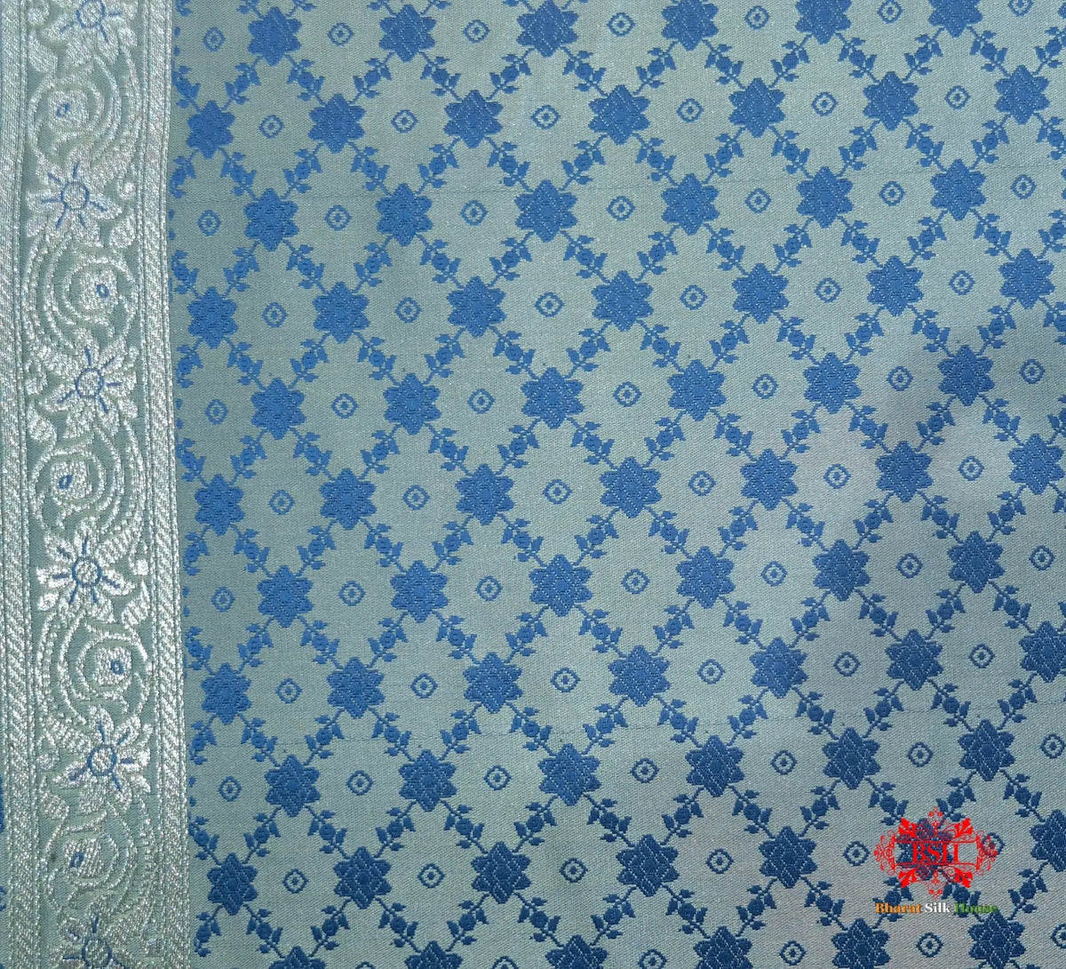 Gray Single Zari Tanchoi Silk Saree - Bharat Silk House