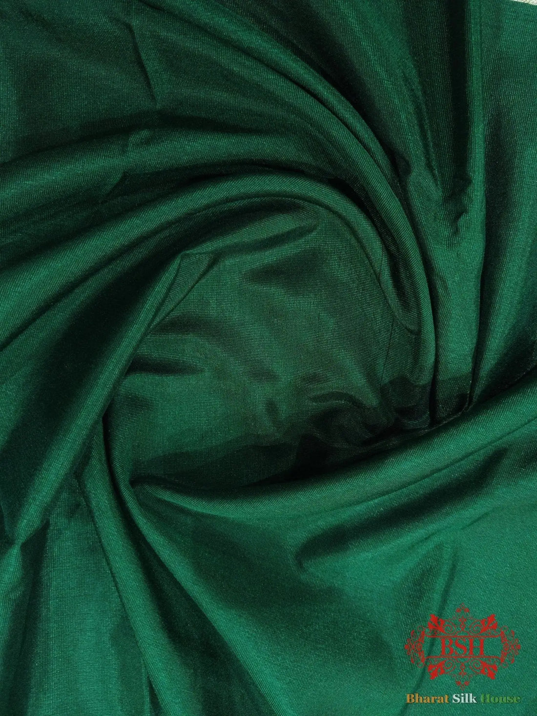 Green Banaras Ghats Weaved Silk Saree - Bharat Silk House Semi-Silk