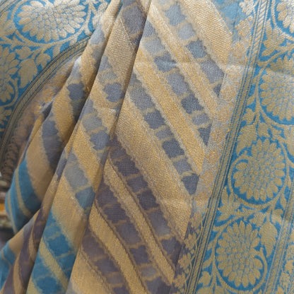 Handbrush Dyed Chiffon Multicolor Saree - Bharat Silk House Chiffon Sarees