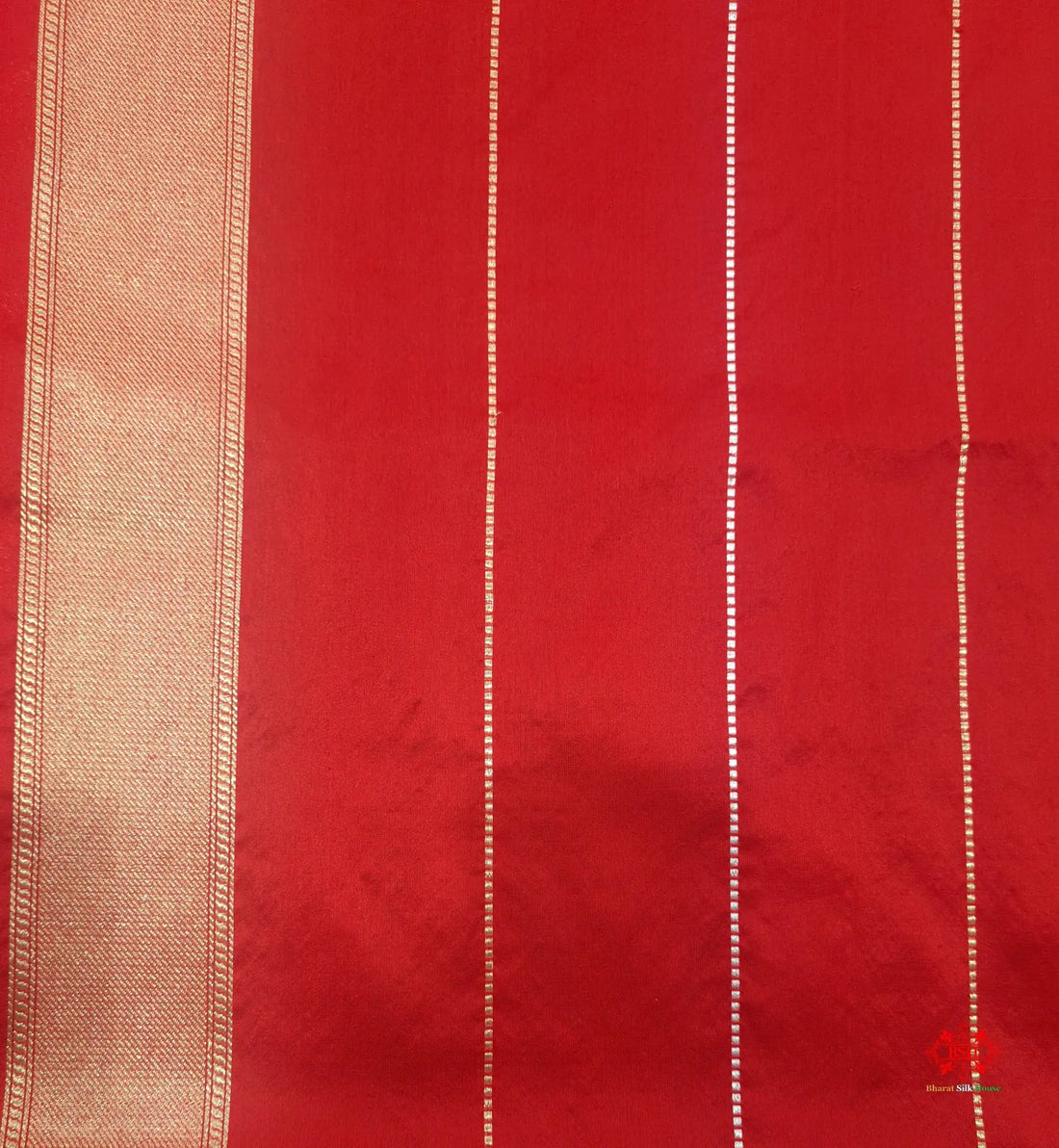 Handloom Banarasi Pure Katan Silk Floral Booti In Shades Of Red - Bharat Silk House Pure Kataan Silk