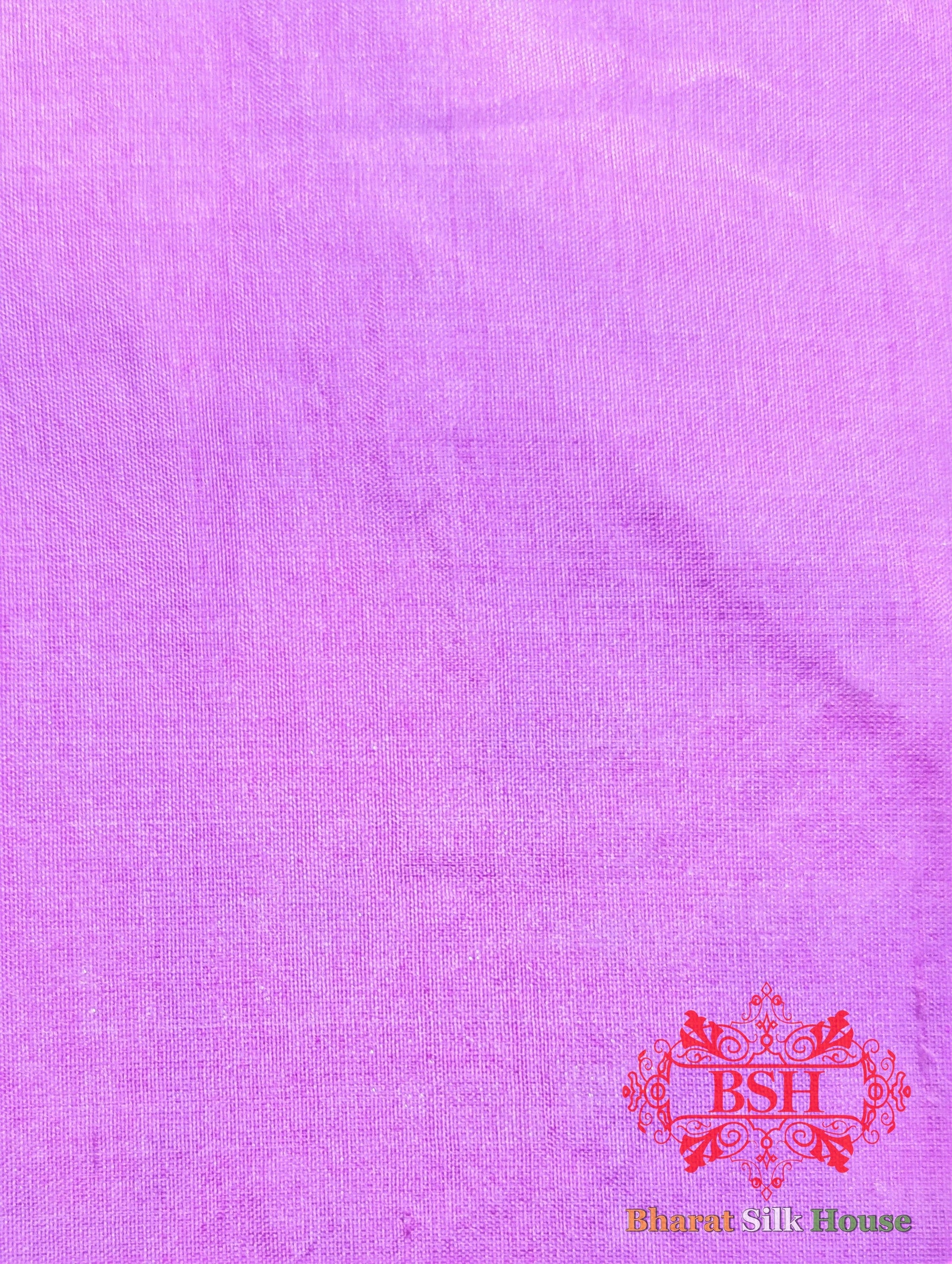 Handloom Banarasi Pure Katan Silk Floral Jaal Saree In Shades Of Violet - Bharat Silk House