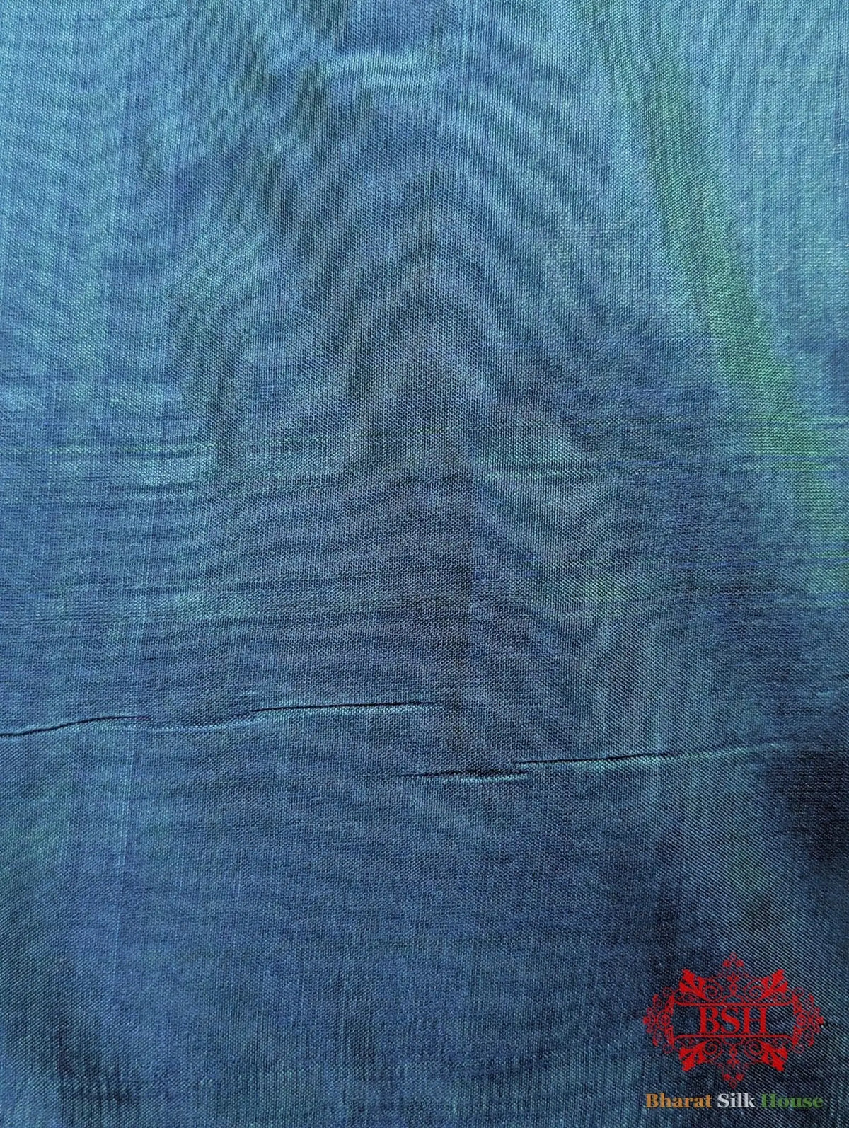 Handloom Banarasi Shikargah Katan Silk Saree In Shades Of Navy Blue - Bharat Silk House Pure Kataan Silk