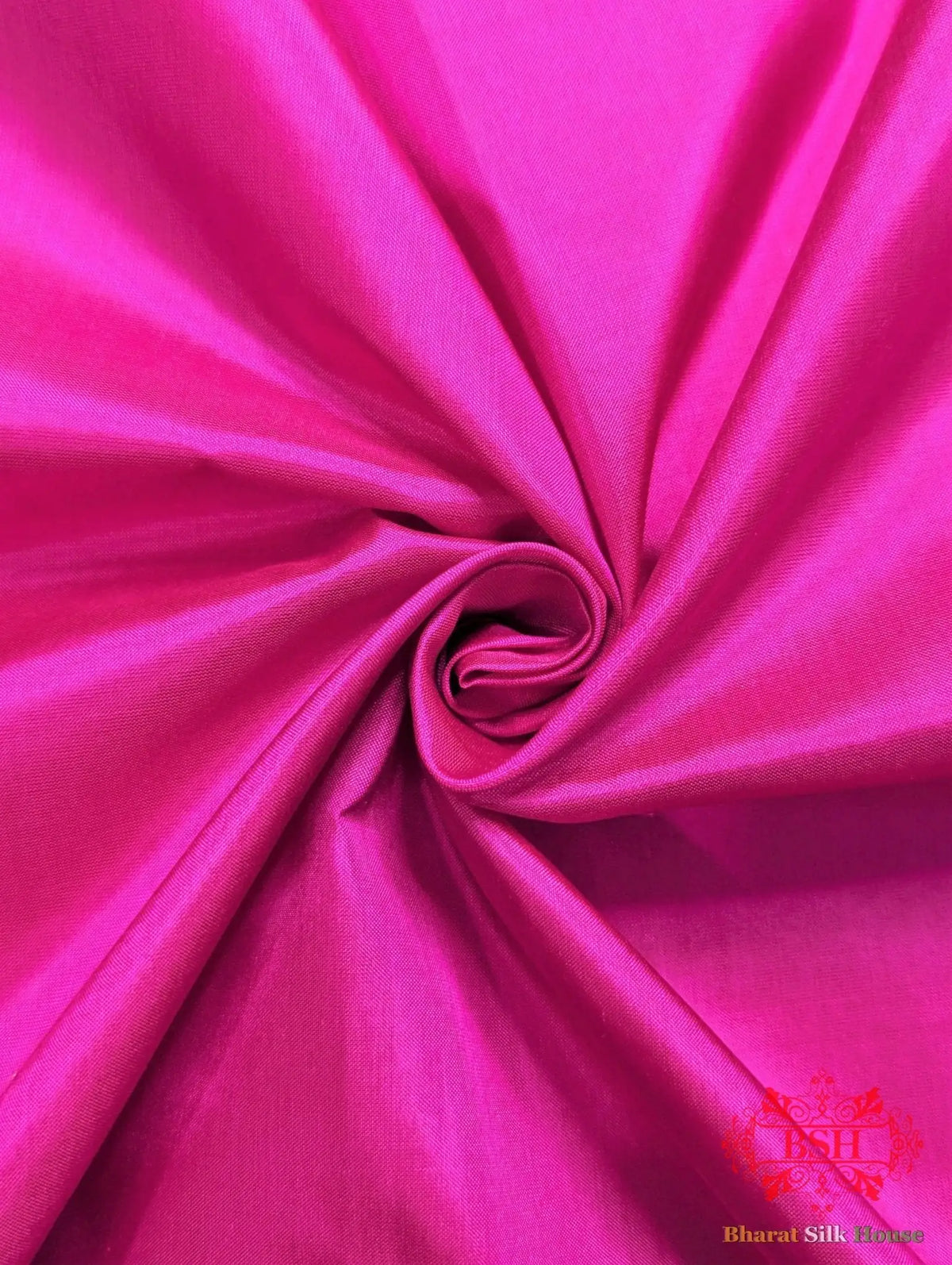 Hot Pink Pure Katan Silk Banarasi Handloom Saree - Bharat Silk House Pure Kataan Silk