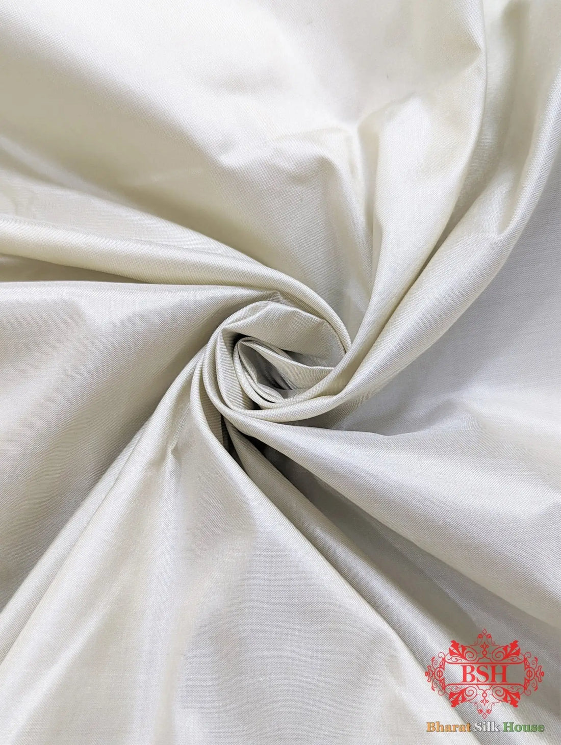 Ivory Pure Katan Silk Banarasi Handloom Saree - Bharat Silk House Pure Kataan Silk