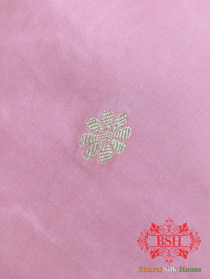 Ivory Pure Katan Silk Banarasi Handloom Saree - Bharat Silk House Pure Kataan Silk