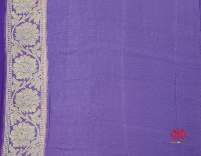 Multi Colour Pure Chiffon Handbrush Dyed Reshmi Zari Silk Saree - Bharat Silk House Chiffon Sarees