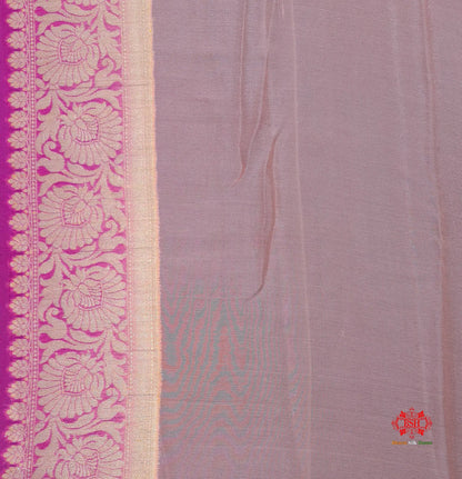 Multi Colour Pure Chiffon Handbrush Dyed Reshmi Zari Silk Saree - Bharat Silk House Chiffon Sarees