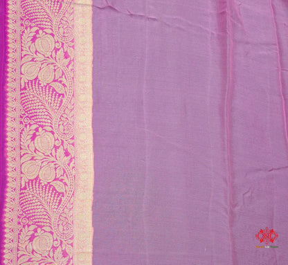 Multi Colour Pure Chiffon Handbrush Dyed Reshmi Zari Silk Saree - Bharat Silk House Chiffon Sarees