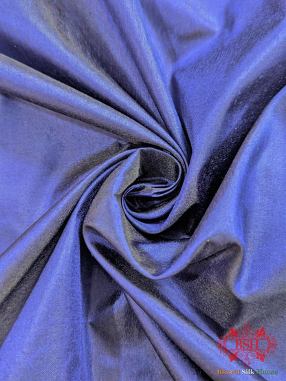 Navy Blue Pure Katan Silk Banarasi Handloom Saree - Bharat Silk House Pure Kataan Silk