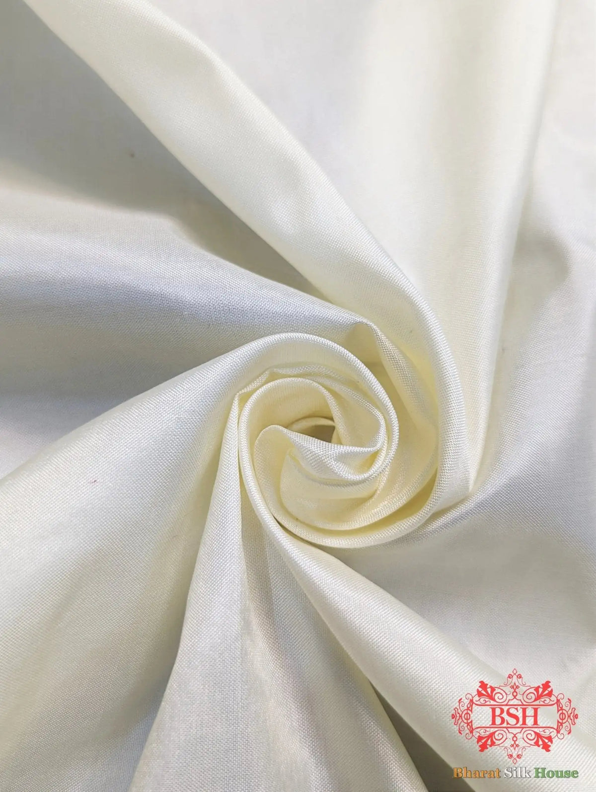 Off White Pure Katan Silk Banarasi Handloom Saree - Bharat Silk House Pure Kataan Silk