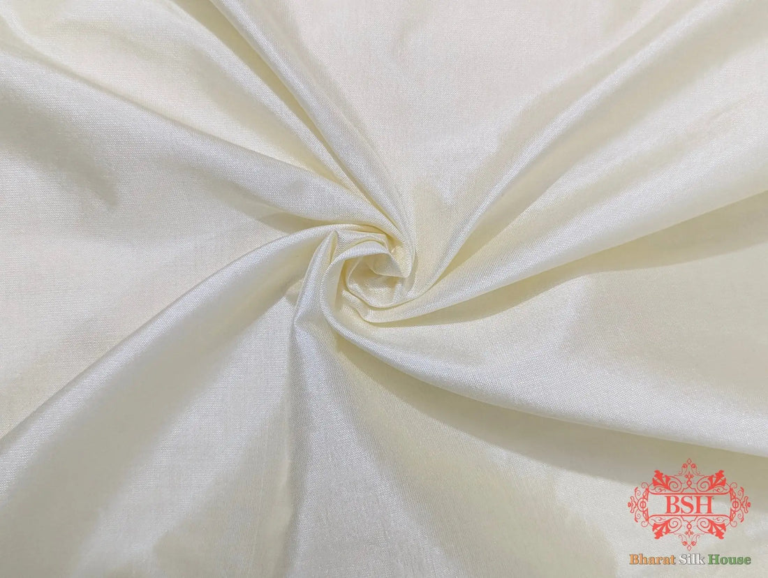 Off White Pure Katan Silk Banarasi Handloom Saree - Bharat Silk House Pure Kataan Silk