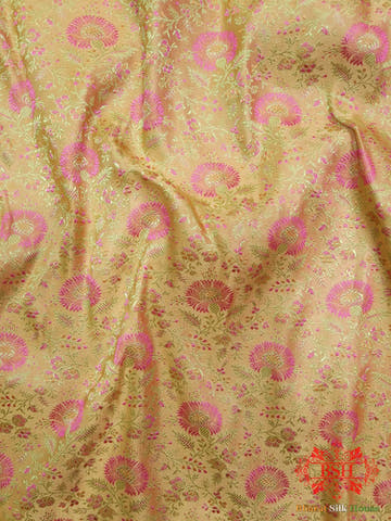 Peach Chauthera (Four Color) Resham Zari Tanchoi Katan Silk Saree - Bharat Silk House Tanchoi katan