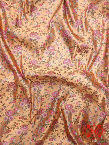 Peach Chauthera (Four Color) Resham Zari Tanchoi Katan Silk Saree - Bharat Silk House Tanchoi katan