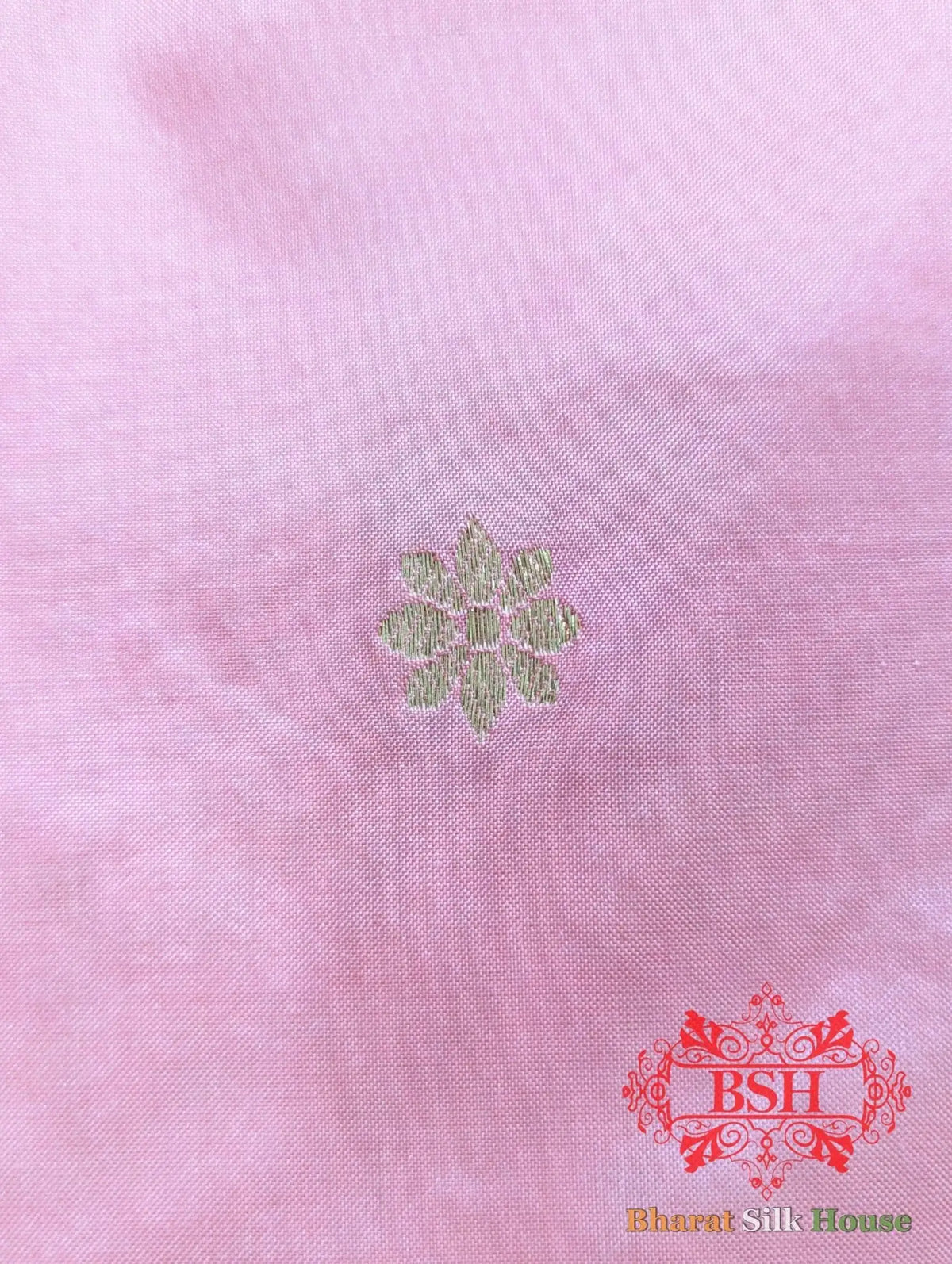 Peach Pure Katan Silk Banarasi Handloom Saree - Bharat Silk House Pure Kataan Silk