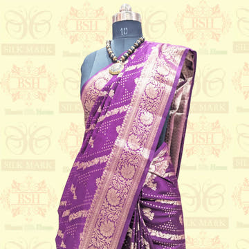 Persian Luxury Pure Silk Tussar Dupion Saree - Bharat Silk House Banarasi Silk