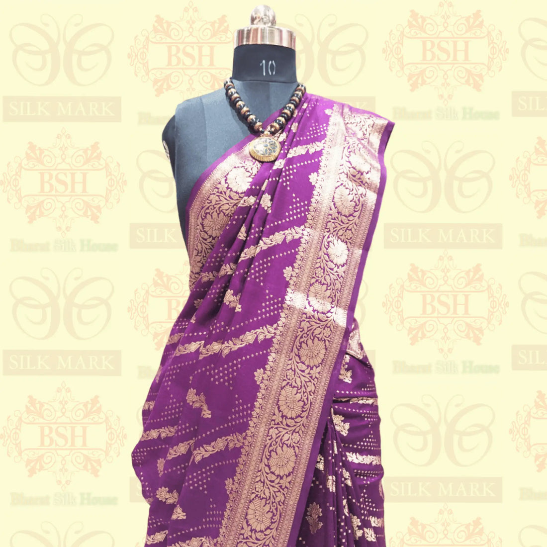 Persian Luxury Pure Silk Tussar Dupion Saree - Bharat Silk House Banarasi Silk