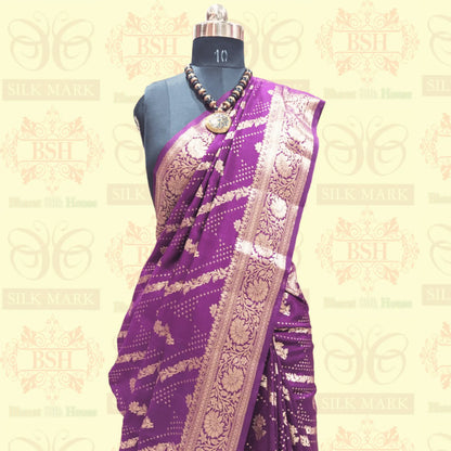 Persian Luxury Pure Silk Tussar Dupion Saree - Bharat Silk House Banarasi Silk