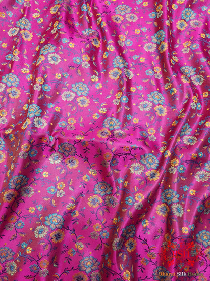 Pink Chauthera (Four Color) Resham Zari Tanchoi Katan Silk Saree - Bharat Silk House Tanchoi katan