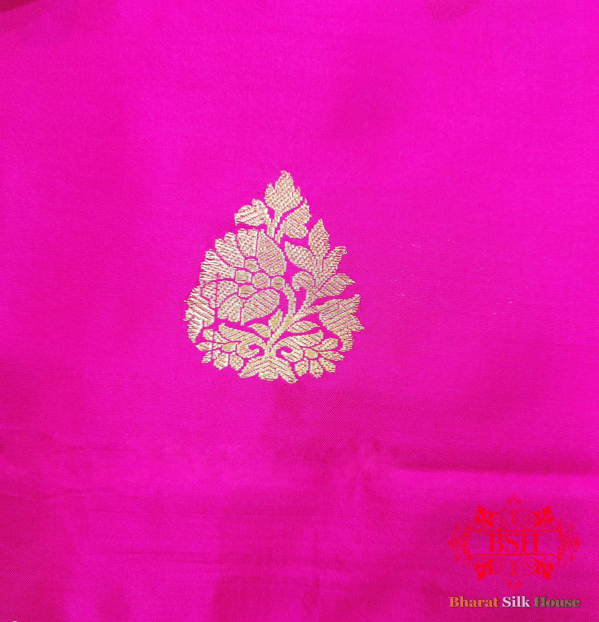 Pink Handloom Banarasi Silk Suit Piece - Bharat Silk House