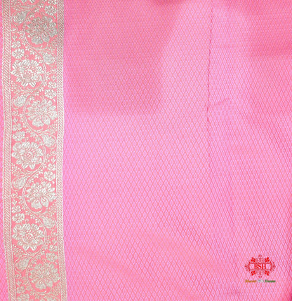 Pink Single Zari Tanchoi Silk Saree - Bharat Silk House Tanchoi katan
