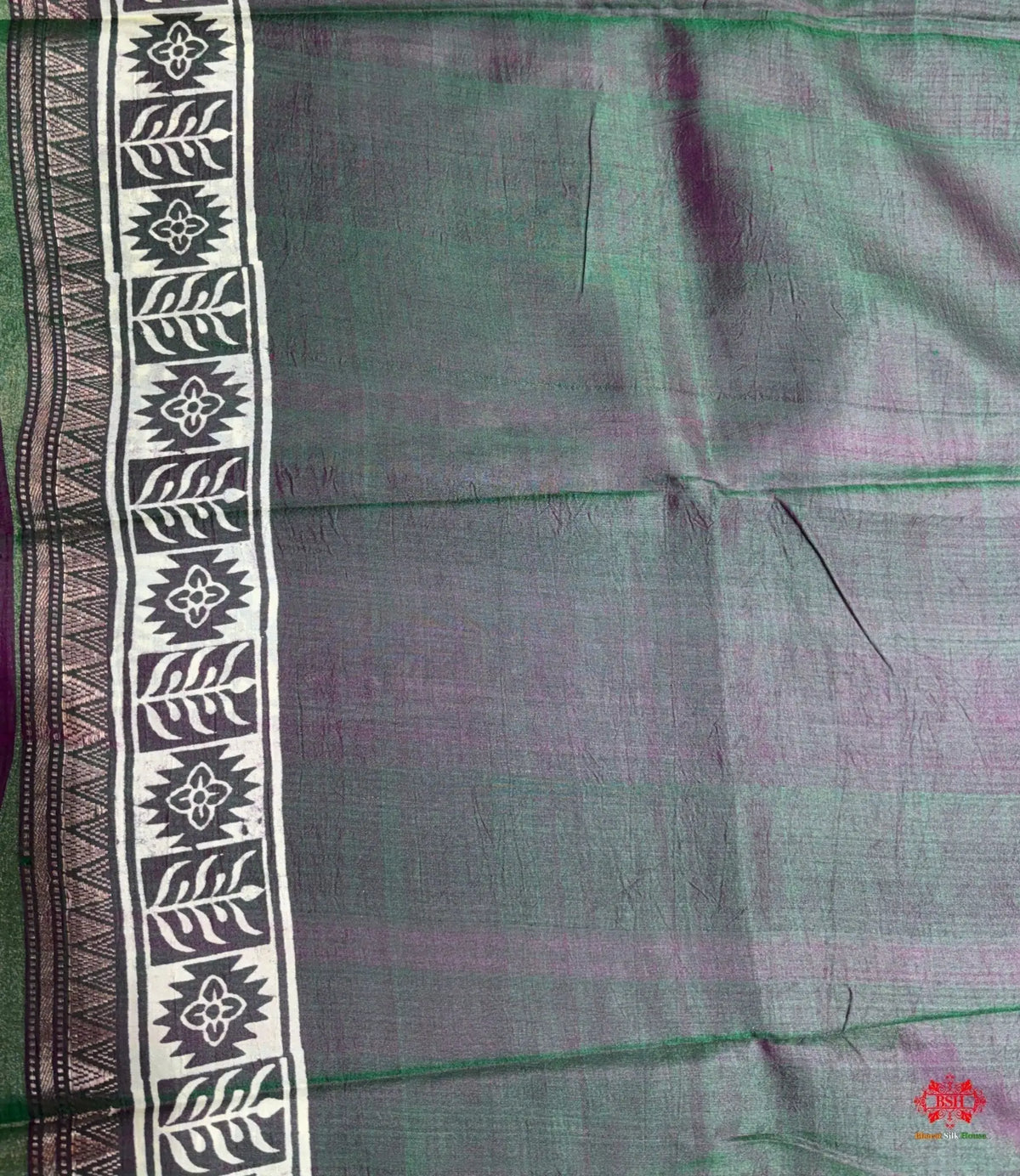 Pink With Green Pallu Pure Katan Lightweight Digital Art Summer Wear Saree - Bharat Silk House katan silk