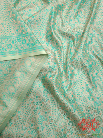 Pista Green Dohri Resham Booti Tanchoi Silk Saree - Bharat Silk House Tanchoi katan