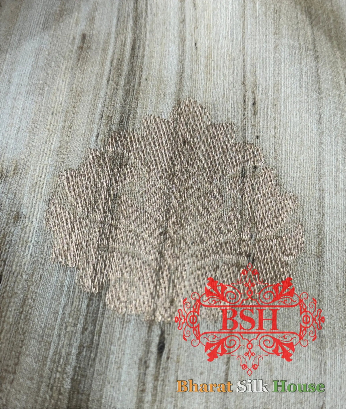 Pista Green Pure Tussar Moonga Silk Handloom Saree With Zari Border - Bharat Silk House Tussar