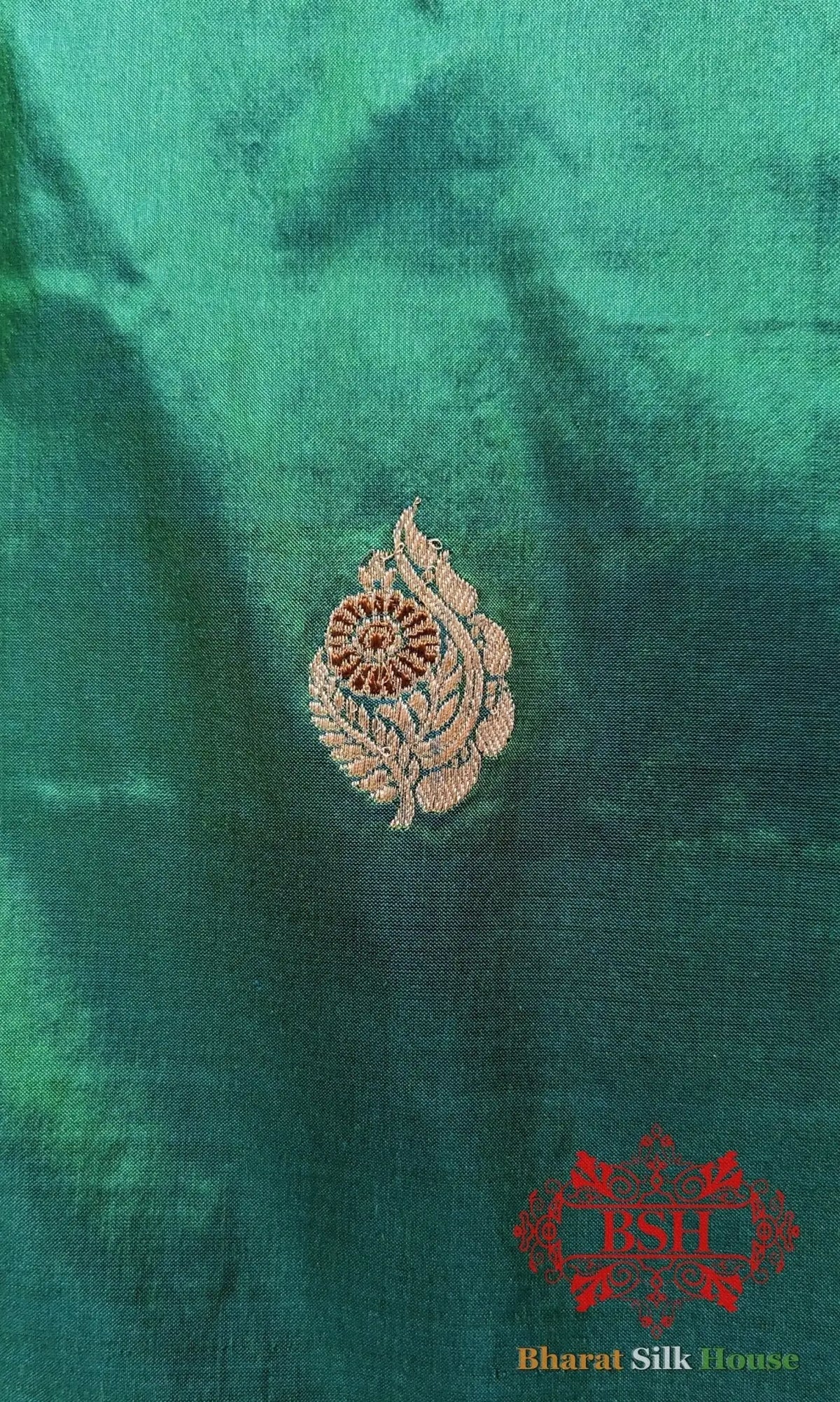 Pure Banarasi Handloom Katan Meenakari Antique Zari Saree In Shades Of Cross Color - Bharat Silk House Pure Kataan Silk