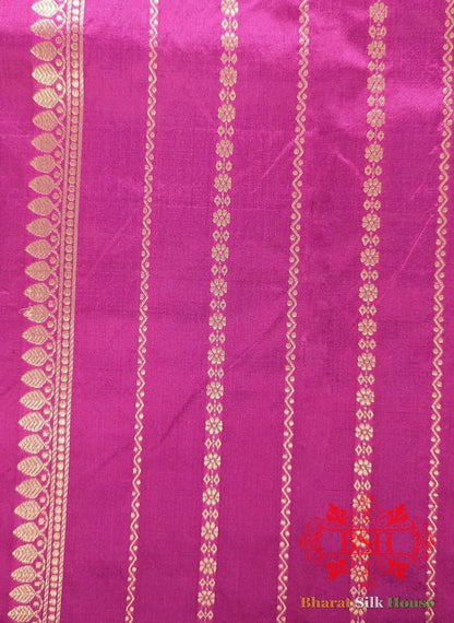 Pure Banarasi Handloom Katan Meenakari Antique Zari Saree In Shades Of Cross Color - Bharat Silk House Pure Kataan Silk