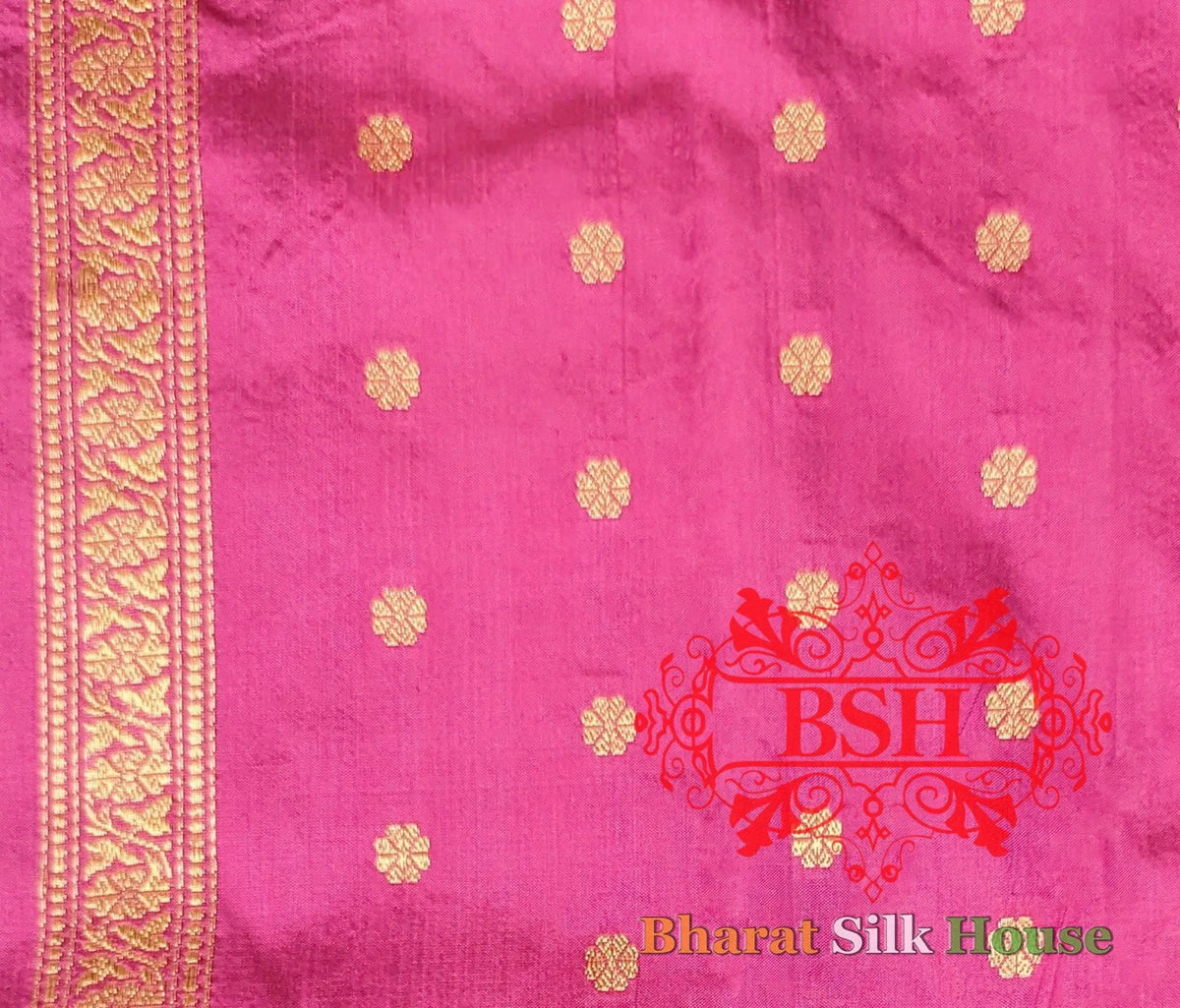 Pure Banarasi Handloom Katan Silk Antique Zari Saree In Shades Of Cross Color - Bharat Silk House Pure Kataan Silk