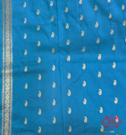 Pure Banarasi Handloom Katan Silk Antique Zari Saree In Shades Of Cross Colour - Bharat Silk House Pure Kataan Silk