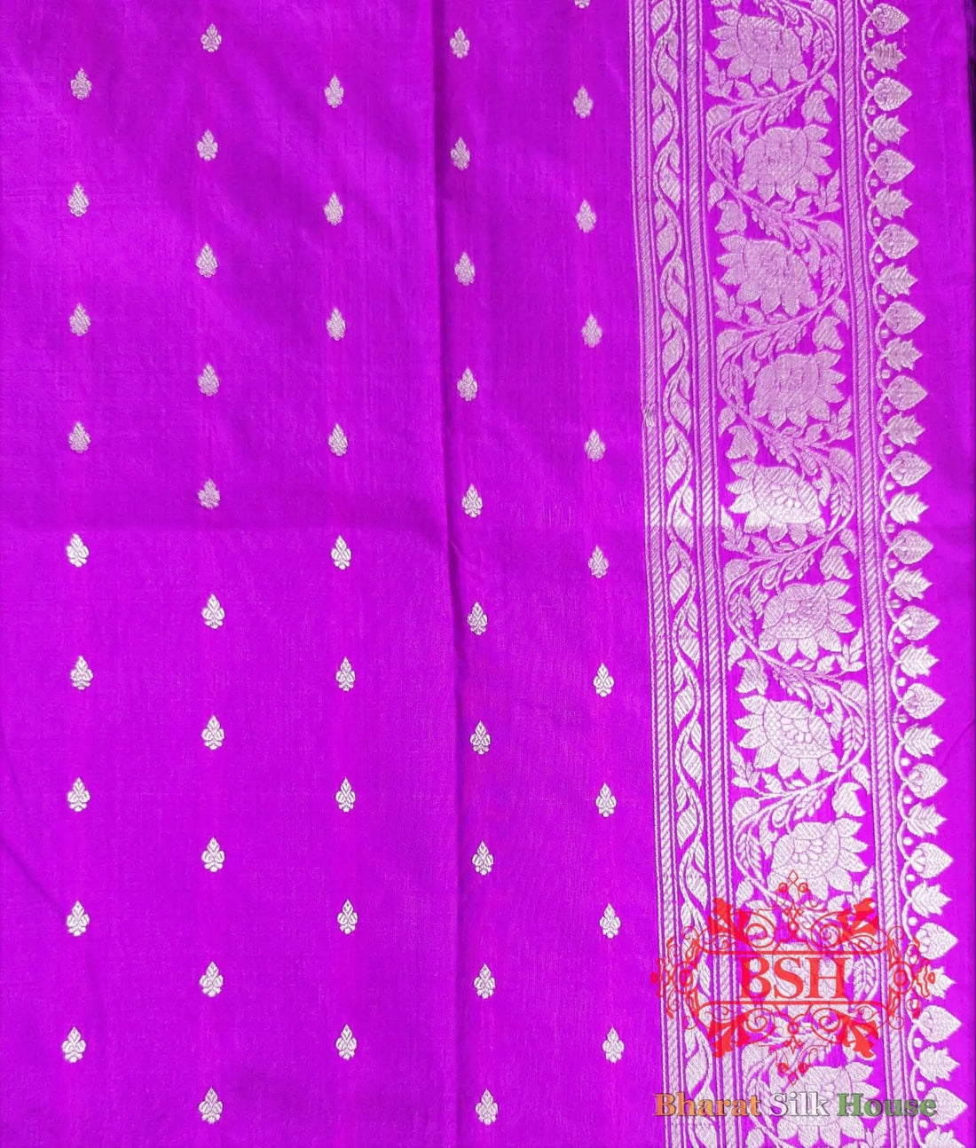 Pure Banarasi Handloom Katan Silk Antique Zari Saree In Shades Of Cross Colour - Bharat Silk House Pure Kataan Silk