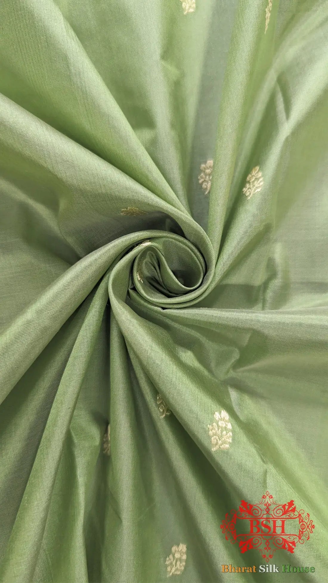 Pure Banarasi Handloom Katan Silk Antique Zari Saree In Shades Of Dark Pis - Bharat Silk House Pure Kataan Silk