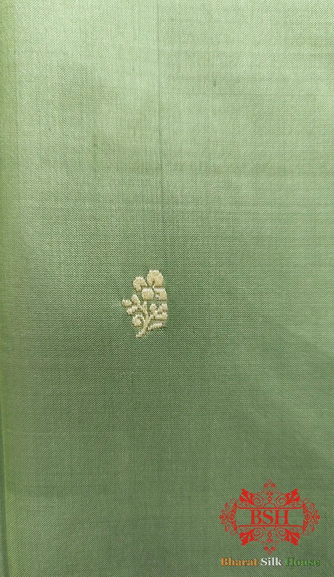 Pure Banarasi Handloom Katan Silk Antique Zari Saree In Shades Of Dark Pis - Bharat Silk House Pure Kataan Silk