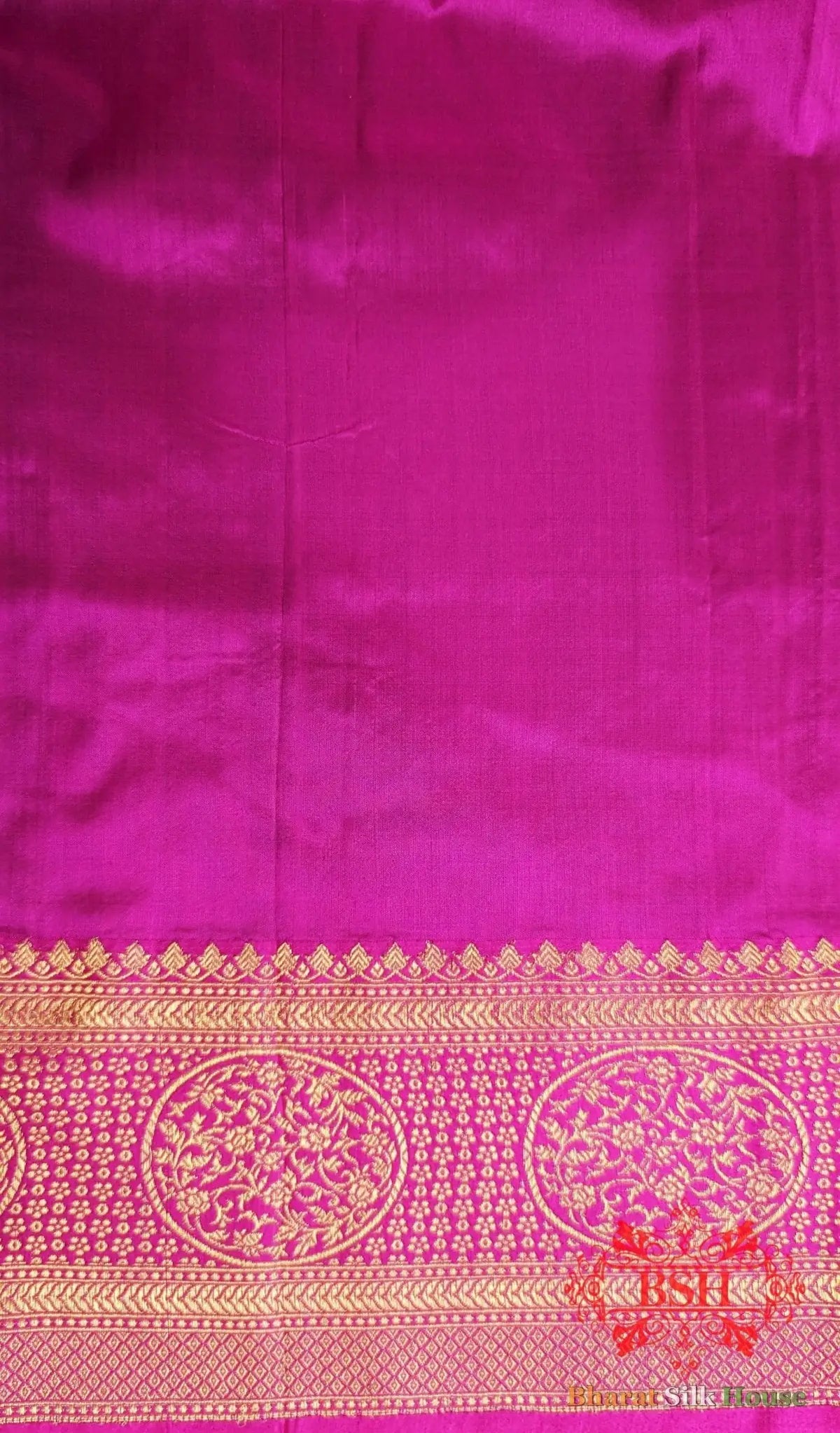 Pure Banarasi Handloom Katan Silk Antique Zari Saree In Shades Of Parrot Green - Bharat Silk House Pure Kataan Silk