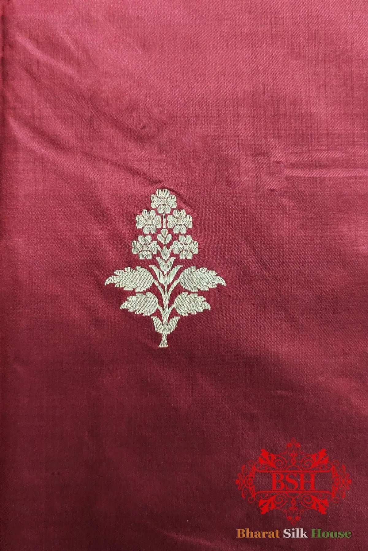 Pure Banarasi Handloom Katan Silk Antique Zari Saree In Shades Of Pink - Bharat Silk House Pure Kataan Silk