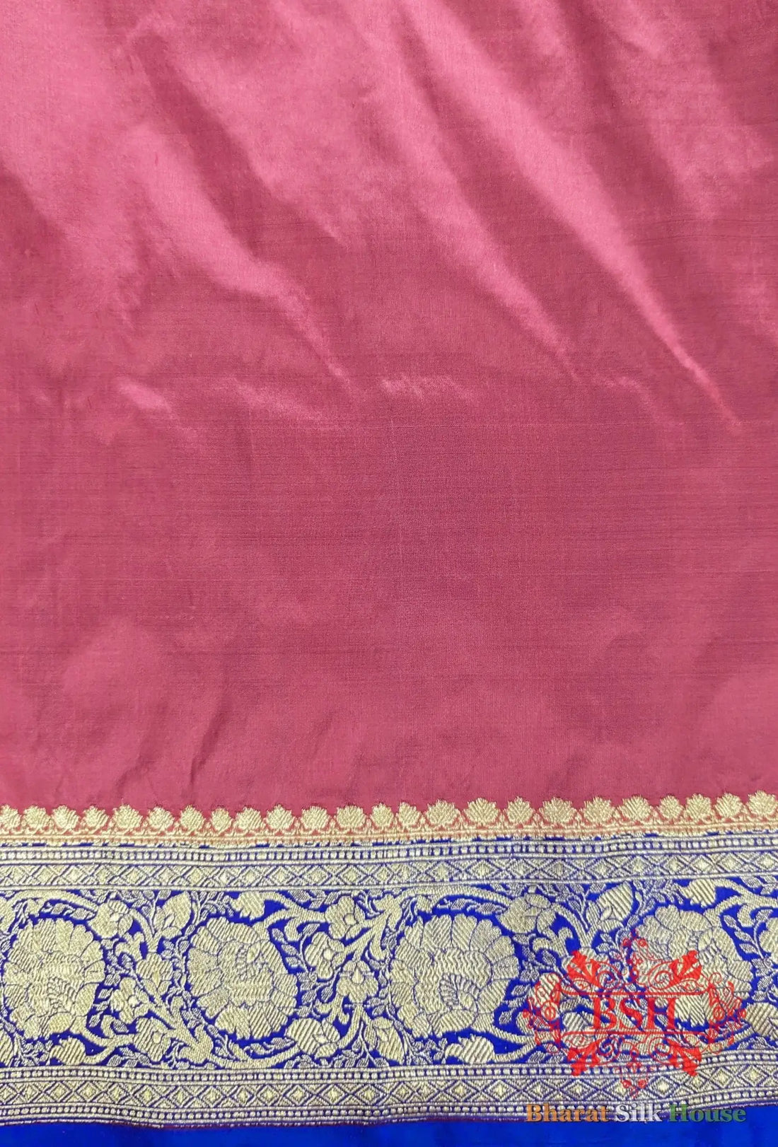 Pure Banarasi Handloom Katan Silk Meenakari Antique Golden Zari Saree In Shades Of Gazari - Bharat Silk House Pure Kataan Silk