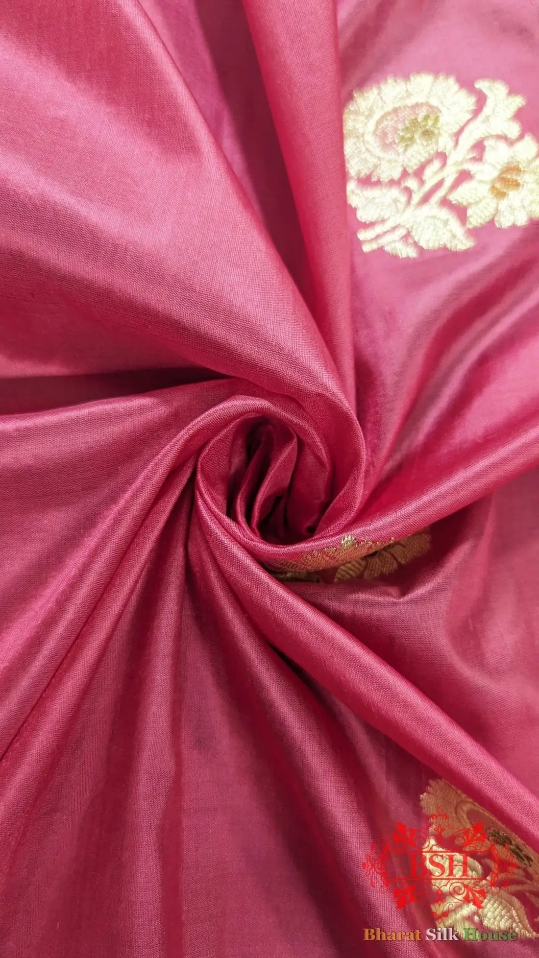 Pure Banarasi Handloom Katan Silk Meenakari Antique Golden Zari Saree In Shades Of Gazari - Bharat Silk House Pure Kataan Silk