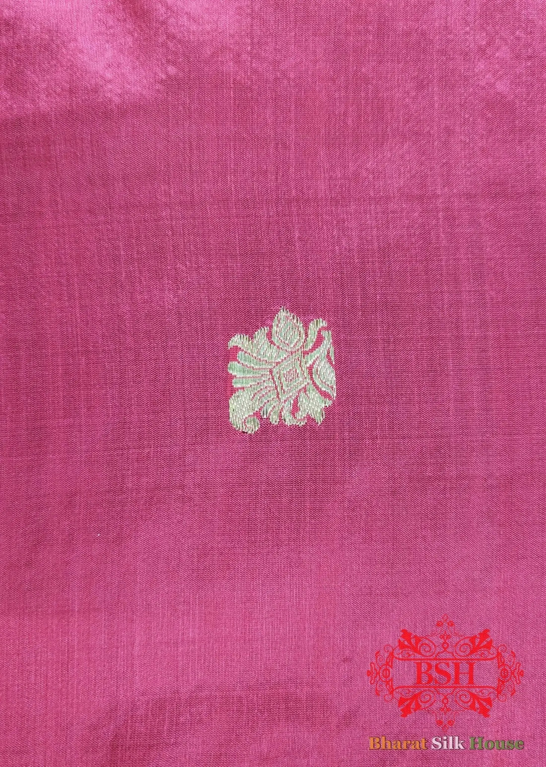 Pure Banarasi Handloom Katan Silk Meenakari Antique Golden Zari Saree In Shades Of Strawberry - Bharat Silk House Pure Kataan Silk