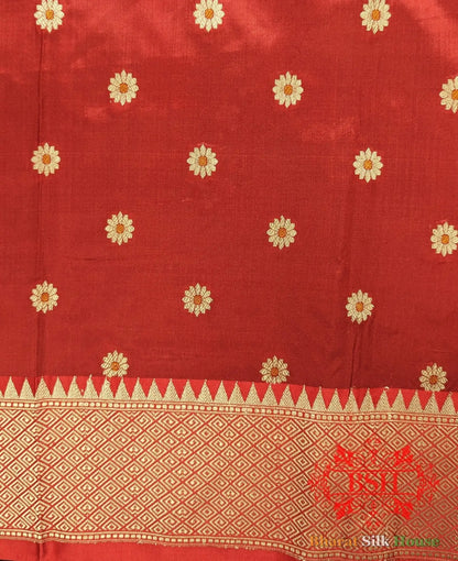 Pure Banarasi Handloom Katan Silk Meenakari Antique Zari Saree In Shades Of Black - Bharat Silk House Pure Kataan Silk