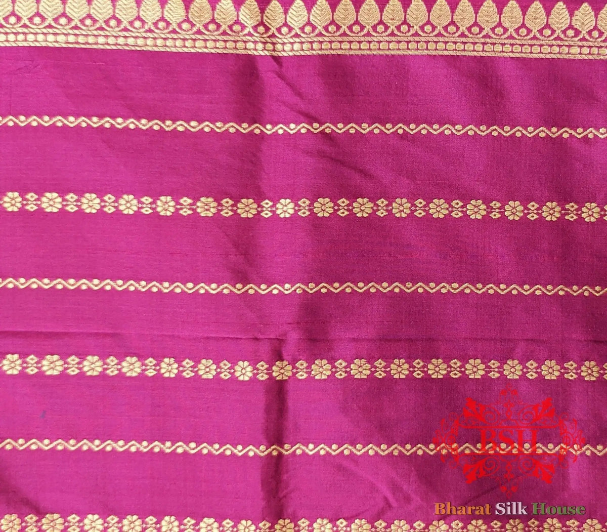 Pure Banarasi Handloom Katan Silk Meenakari Antique Zari Saree In Shades Of Blue - Bharat Silk House Pure Kataan Silk
