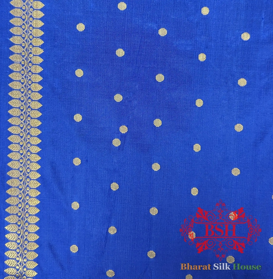 Pure Banarasi Handloom Katan Silk Meenakari Antique Zari Saree In Shades Of Blue - Bharat Silk House Pure Kataan Silk