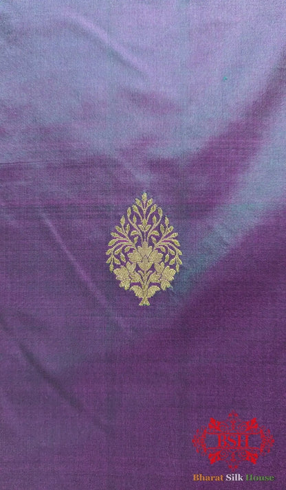 Pure Banarasi Handloom Katan Silk Meenakari Antique Zari Saree In Shades Of Cross Color - Bharat Silk House Pure Kataan Silk