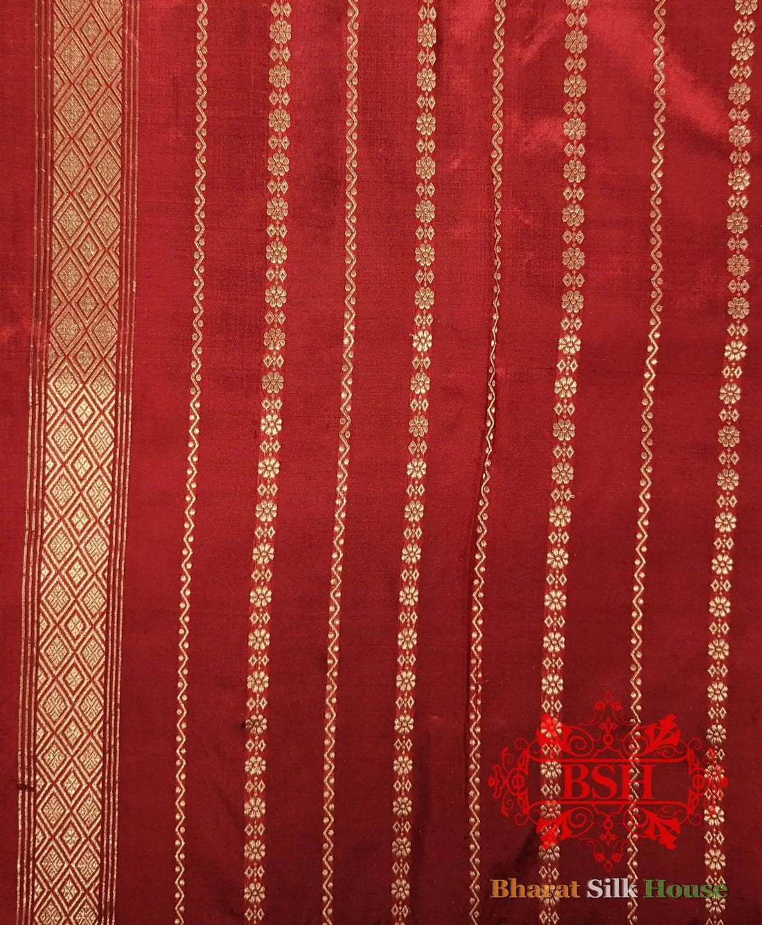 Pure Banarasi Handloom Katan Silk Meenakari Antique Zari Saree In Shades Of Cross Color - Bharat Silk House Pure Kataan Silk