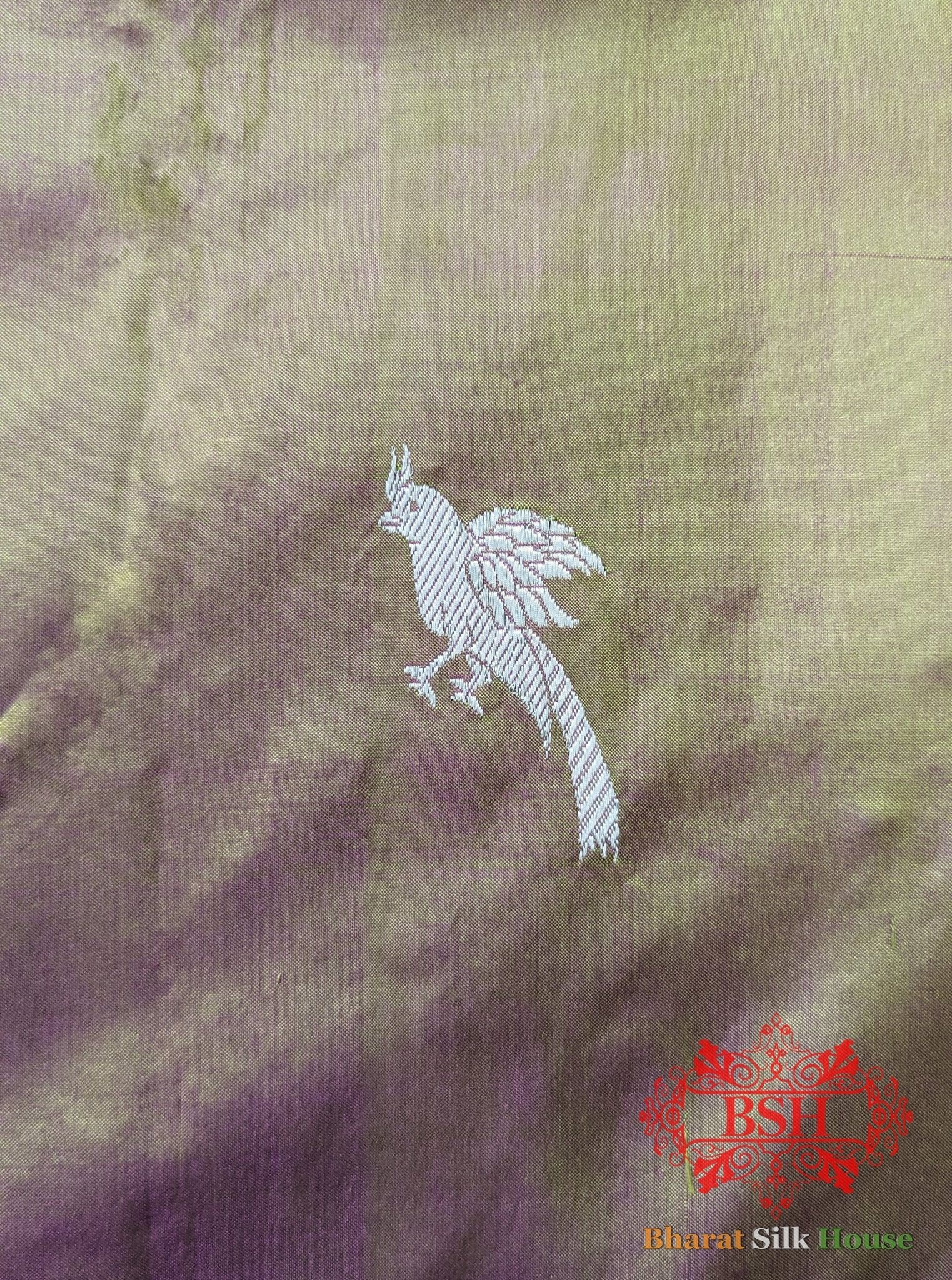 Pure Banarasi Handloom Katan Silk Meenakari Antique Zari Saree In Shades Of Cross Colour - Bharat Silk House