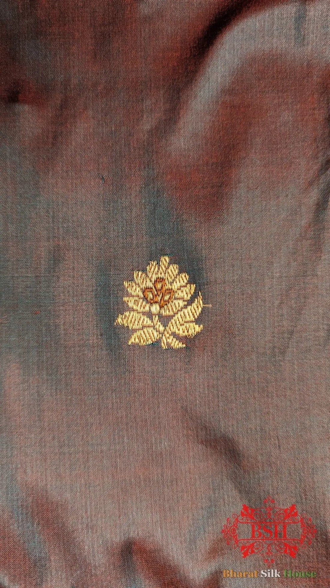 Pure Banarasi Handloom Katan Silk Meenakari Antique Zari Saree In Shades Of Cross Colour - Bharat Silk House Pure Kataan Silk