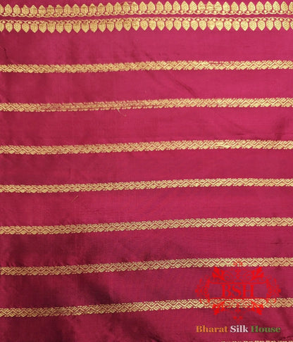 Pure Banarasi Handloom Katan Silk Meenakari Antique Zari Saree In Shades Of Cross colour - Bharat Silk House Pure Kataan Silk
