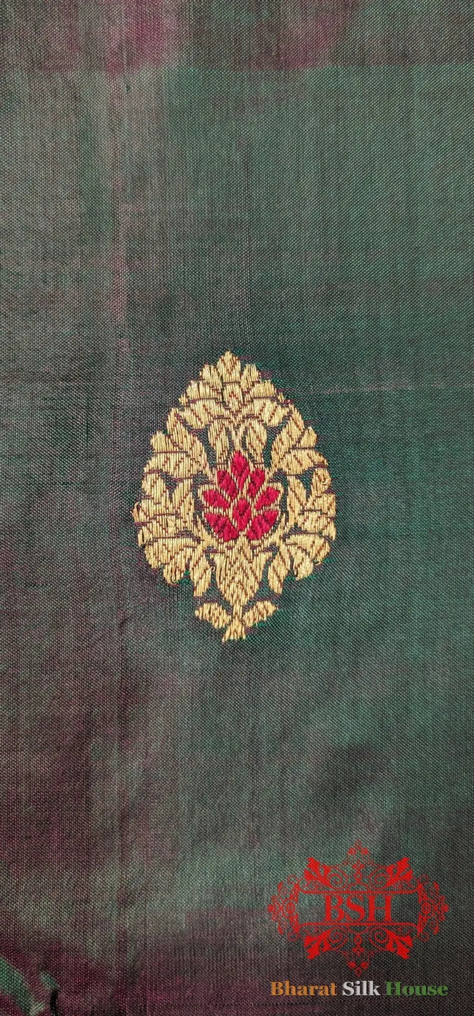 Pure Banarasi Handloom Katan Silk Meenakari Antique Zari Saree In Shades Of Cross colour - Bharat Silk House Pure Kataan Silk